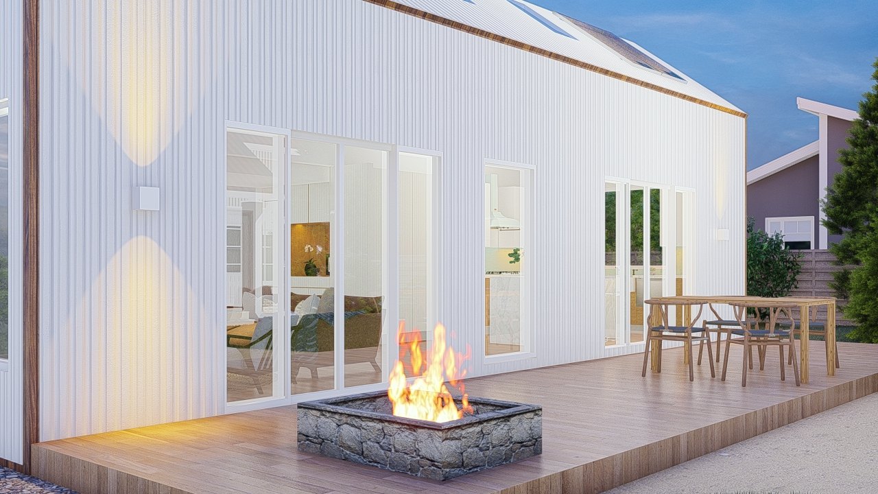 SolHaus patio and outdoor living connection.