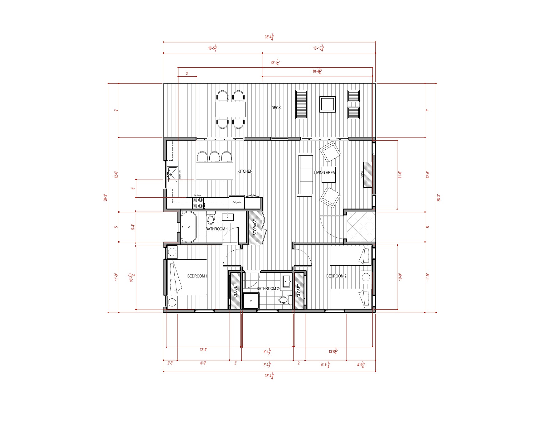 SolHaus floor plan showing compact domestic organization.